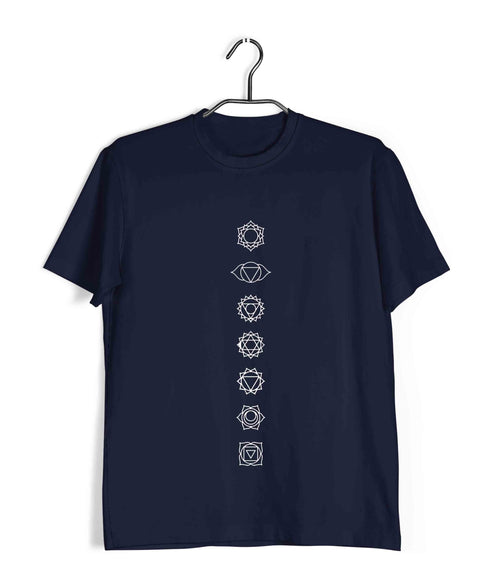 Sports Fitness Yoga 7 Chakras Minimal Custom Printed Graphic Design T-Shirt for Women